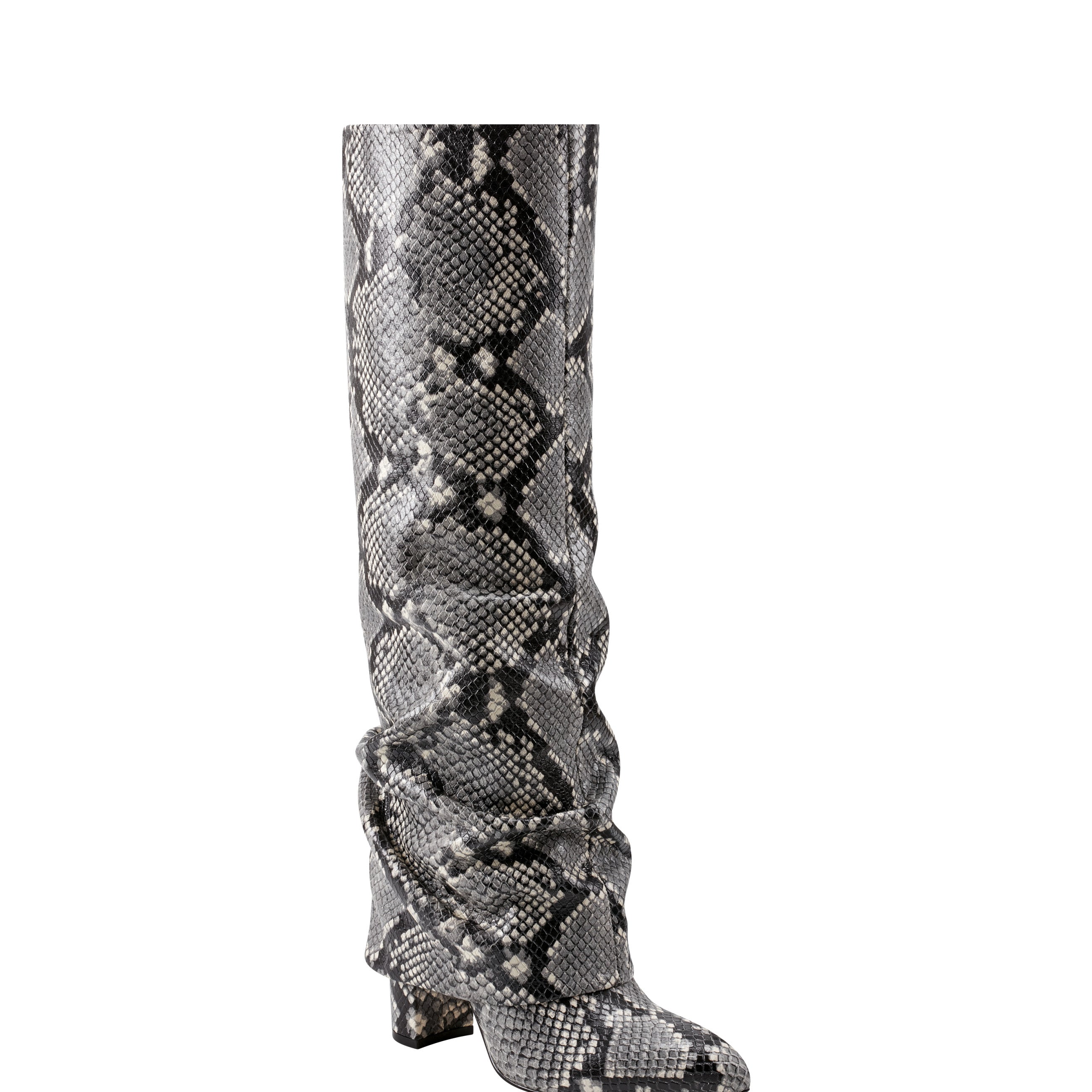 Marc Fisher Lalita Foldover Dress Boot | Snake Print
