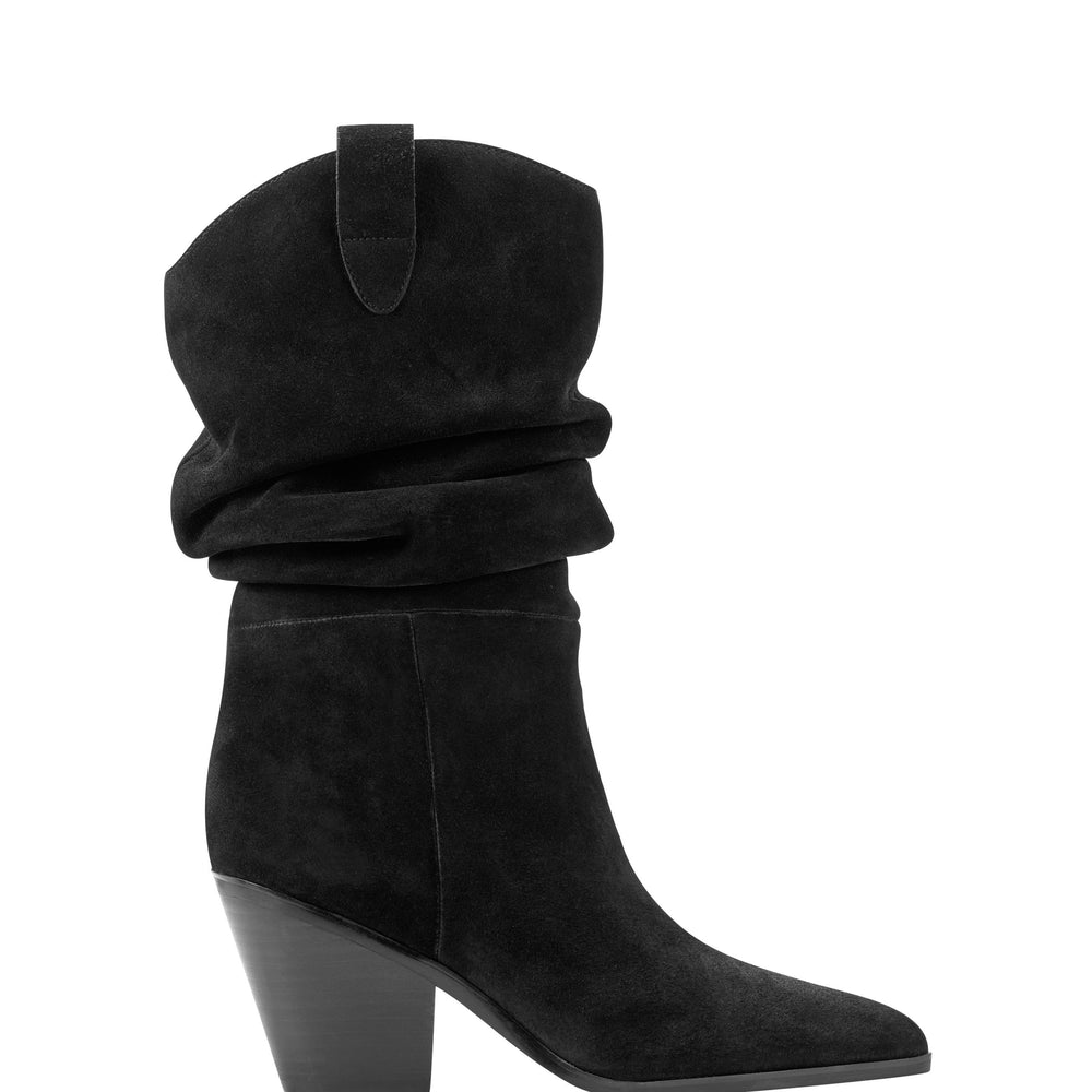 Marc Fisher Myleea Slouchy Boot | Black Suede