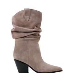 Marc Fisher Myleea Slouchy Boot | Natural Suede