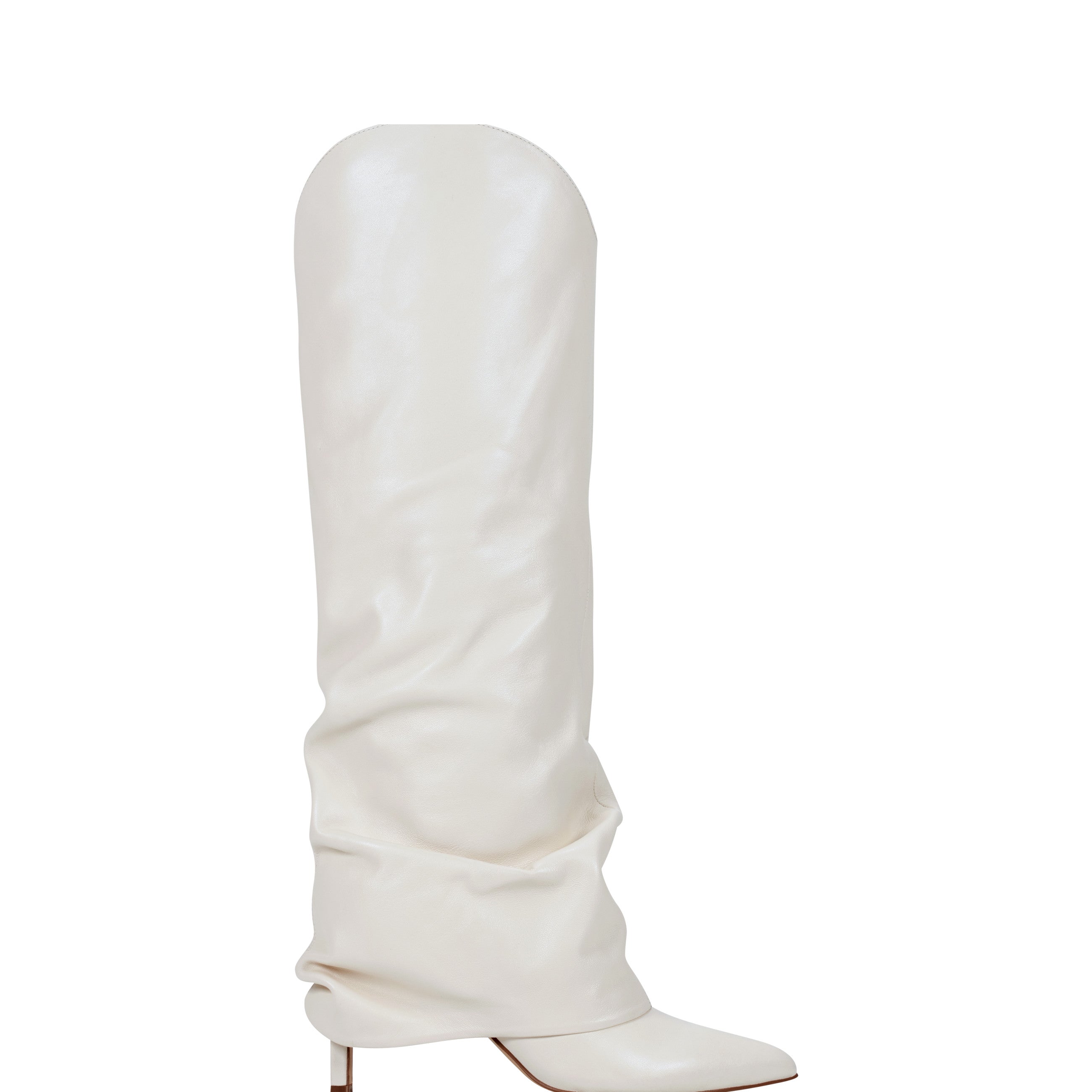 Marc Fisher Nairine Foldover Dress Boot | White Leather