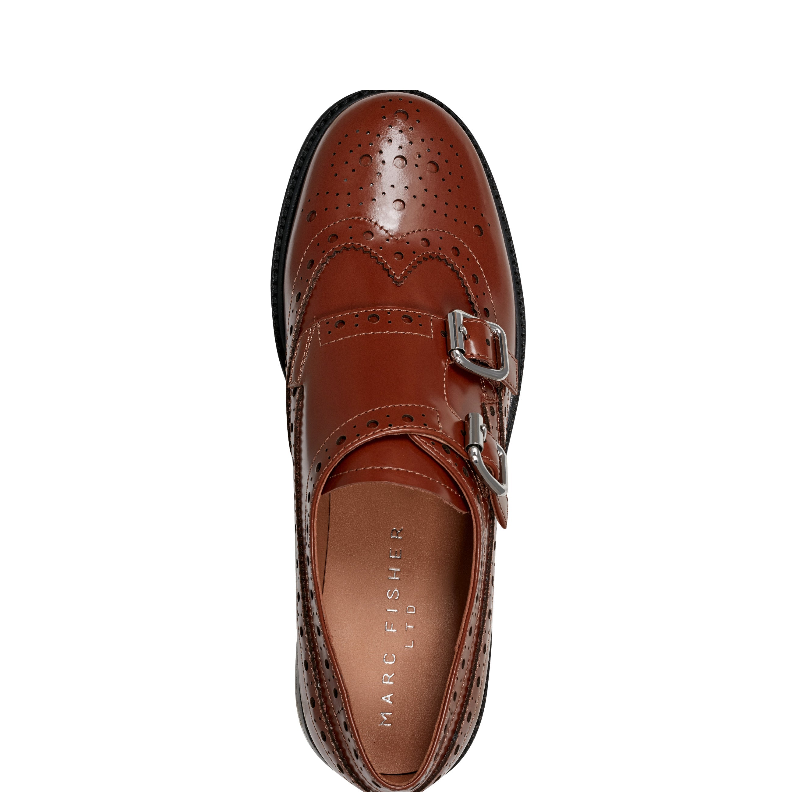 Marc Fisher Parker Monkstrap Oxford | Brown Leather