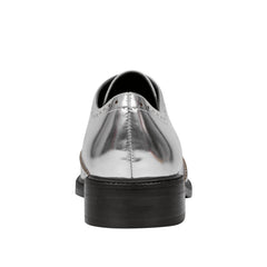 Marc Fisher Perrie Lace-Up Oxford | Silver Leather