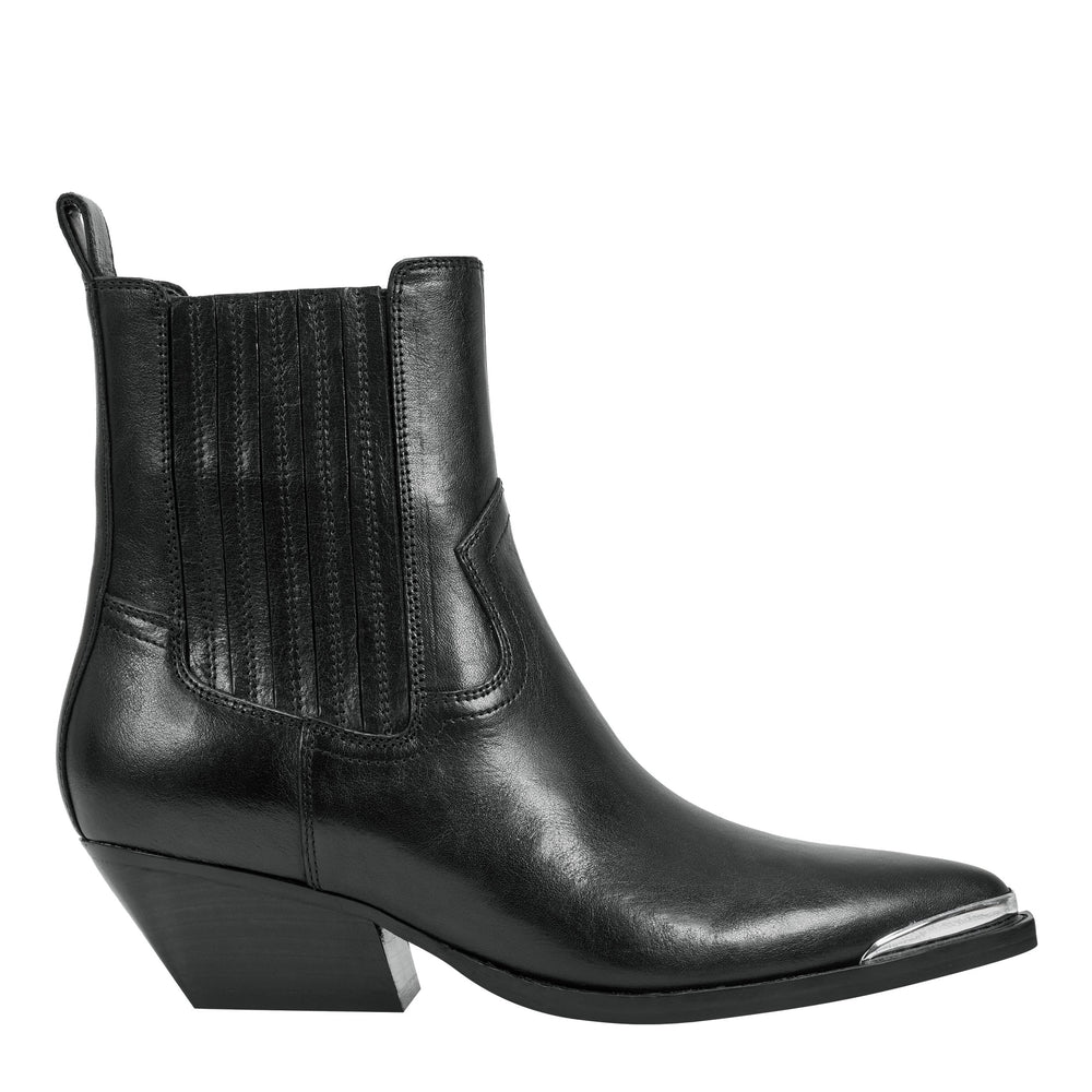 Marc Fisher Pryce Western Bootie | Black Leather