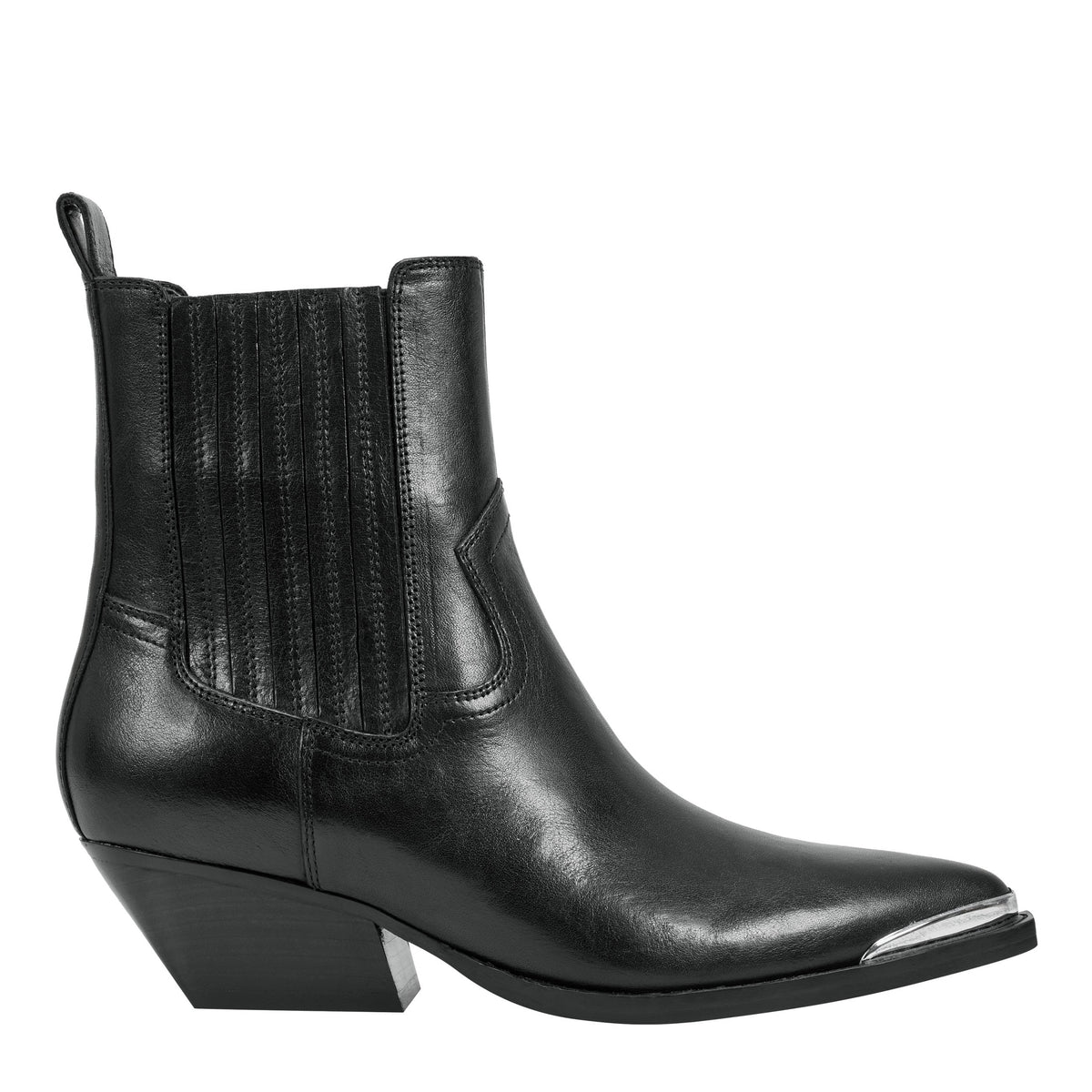 Marc Fisher Pryce Western Bootie | Black Leather