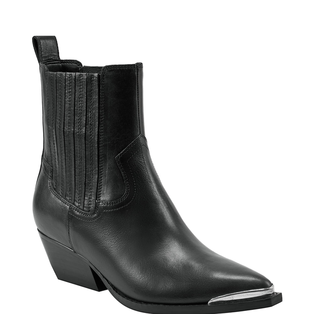 Marc Fisher Pryce Western Bootie | Black Leather