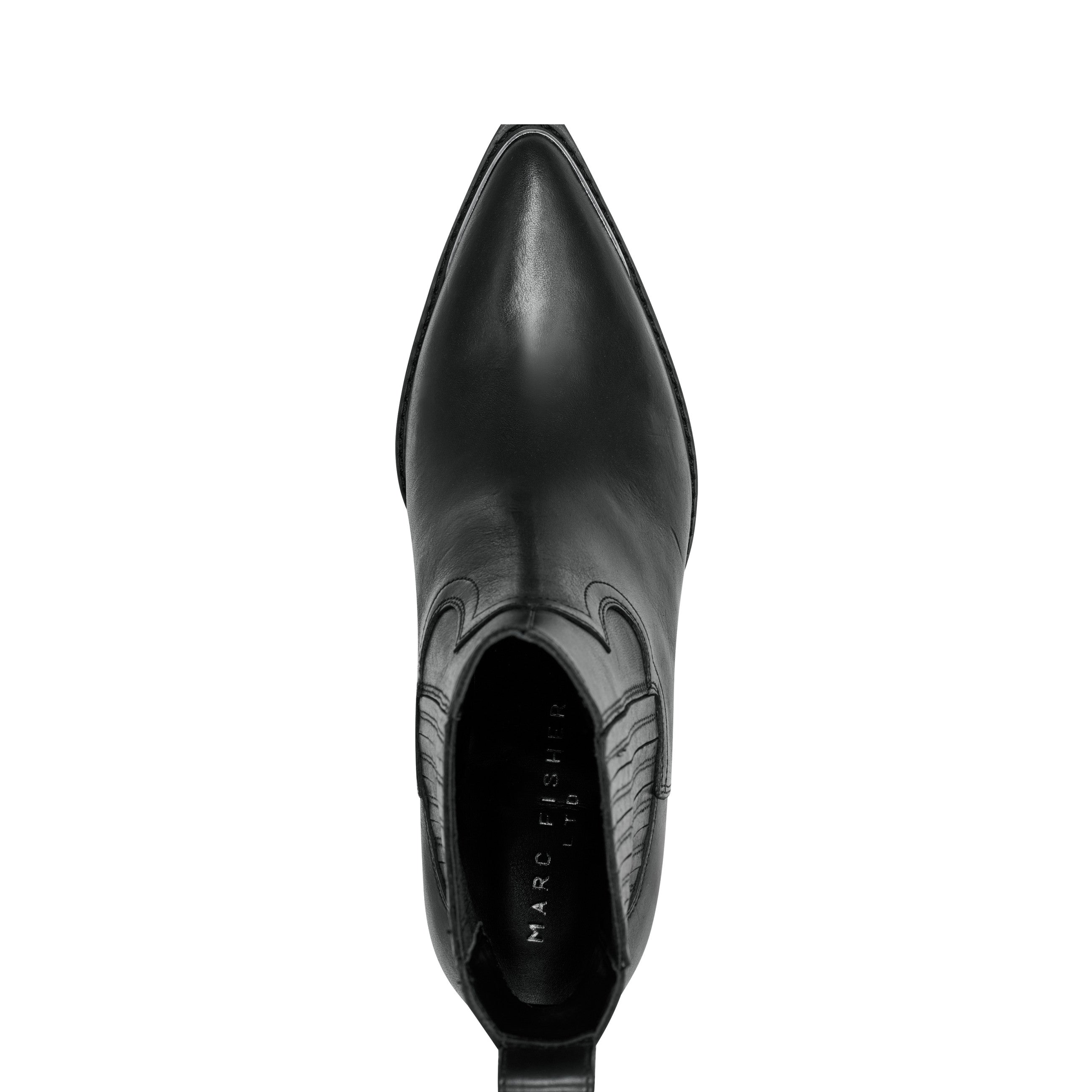 Marc Fisher Pryce Western Bootie | Black Leather