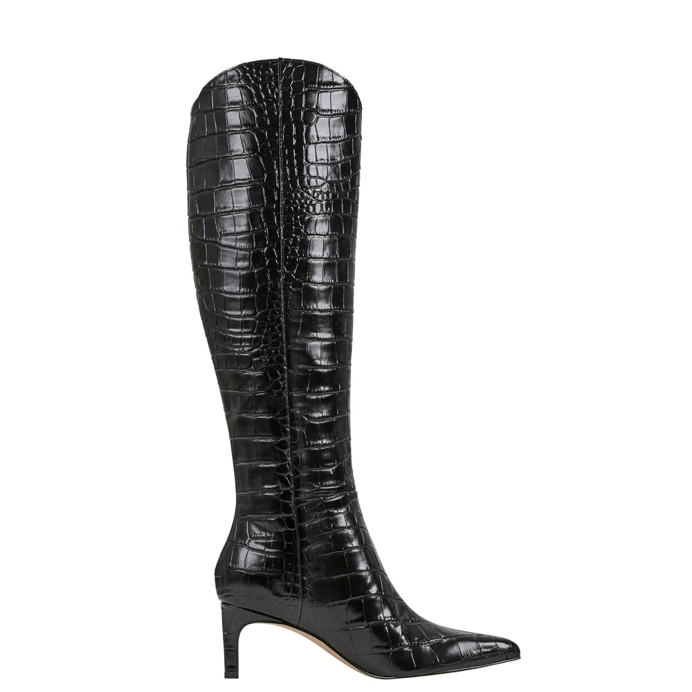 Marc Fisher Quinnie Dress Boot | Black Croco Leather