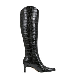 Marc Fisher Quinnie Dress Boot | Black Croco Leather