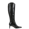 Marc Fisher Quinnie Dress Boot | Black Croco Leather