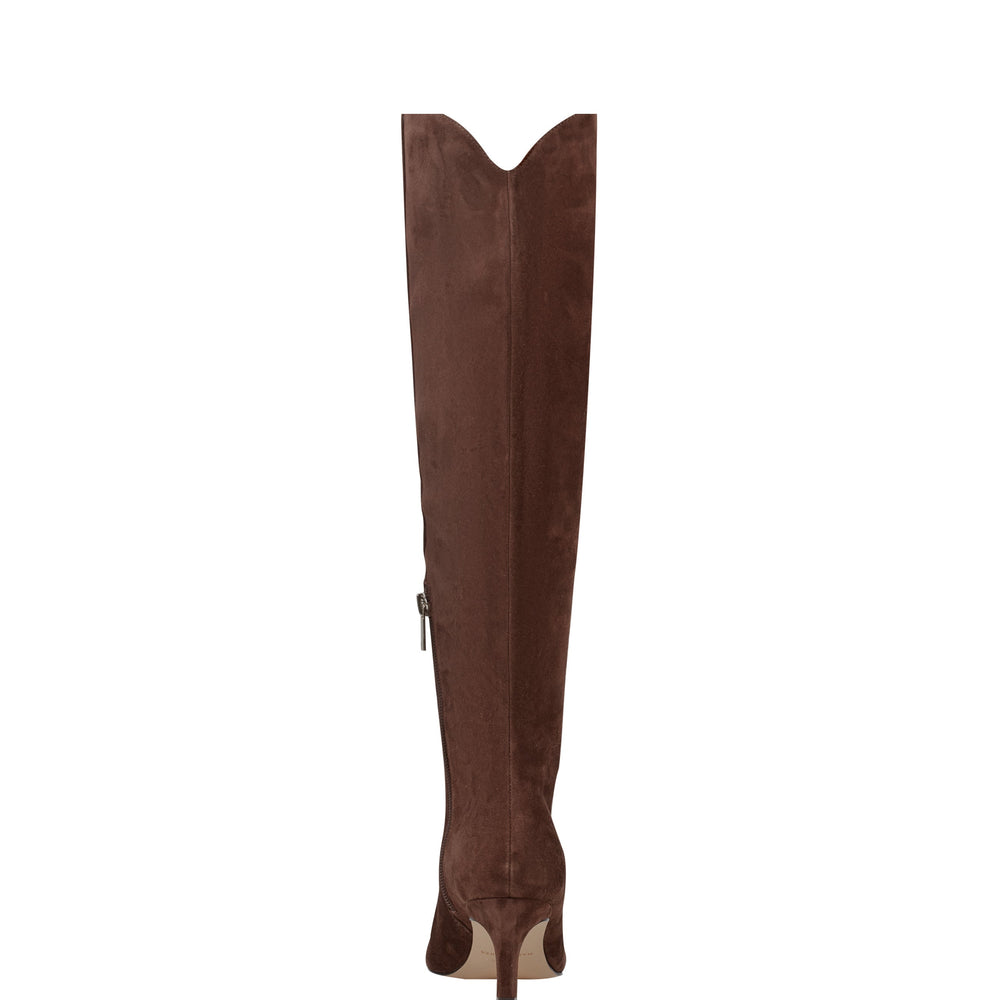 Marc Fisher Quinnie Dress Boot | Dark Brown Suede