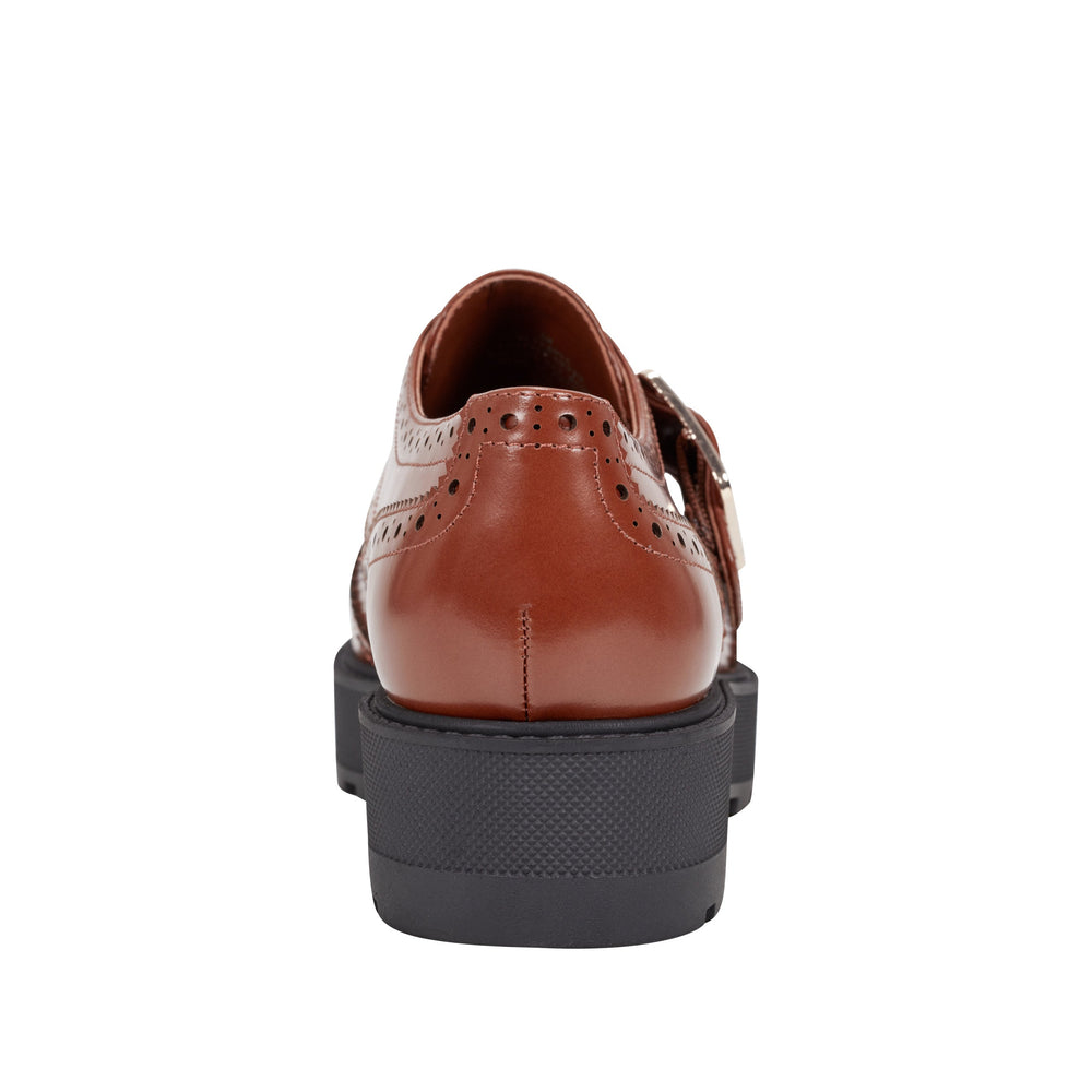 Marc Fisher Remona Monk Strap Loafer | Brown Leather