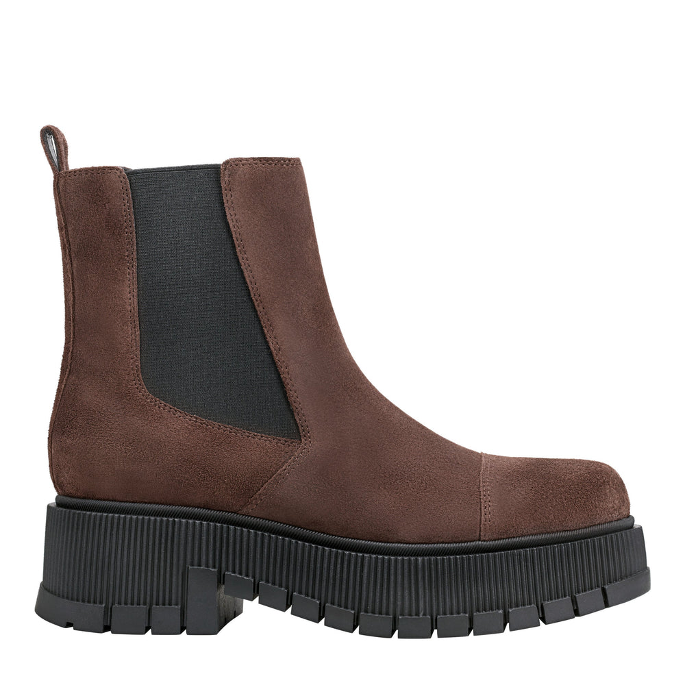 Marc Fisher Bermida Lug Sole Bootie | Dark Brown Suede