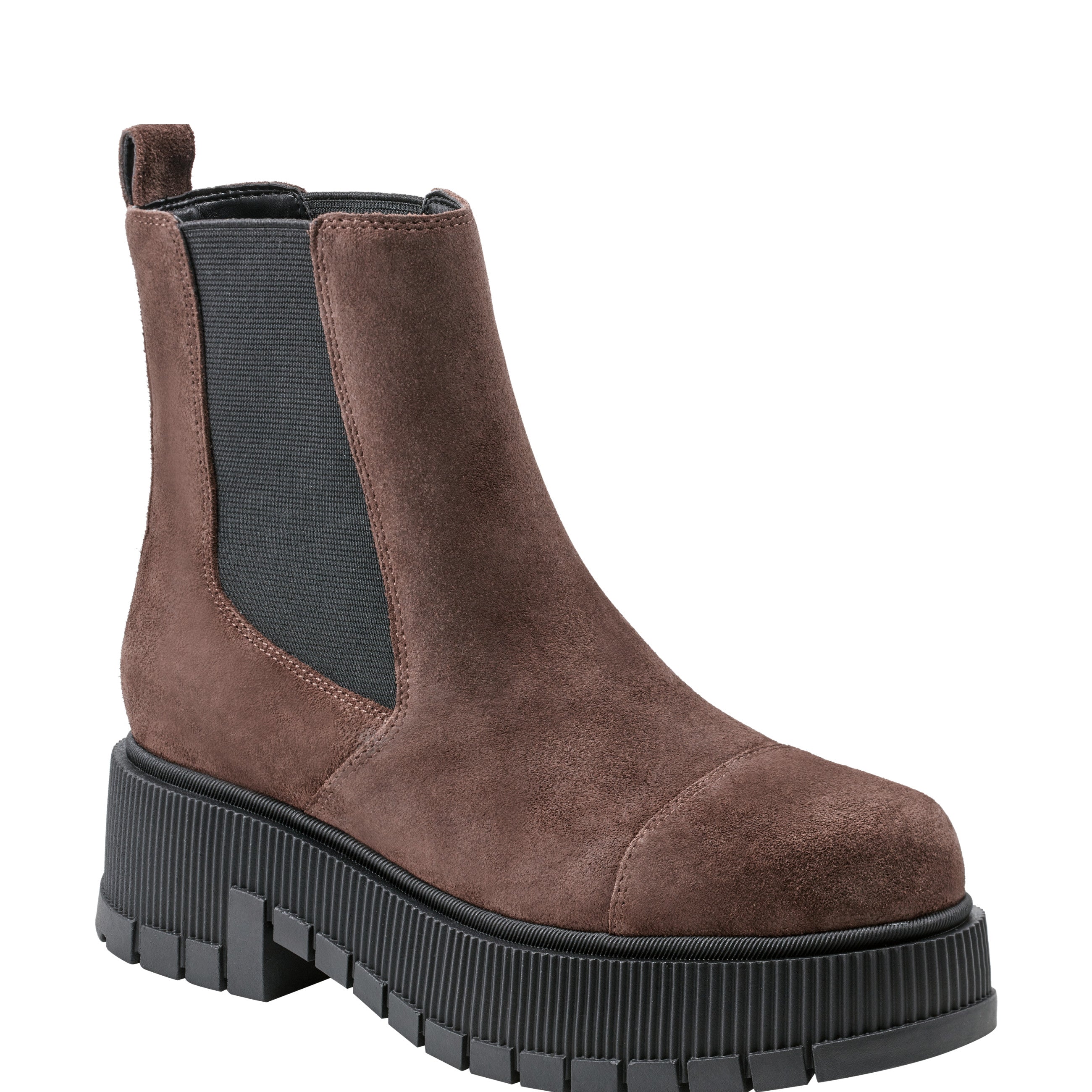 Marc Fisher Bermida Lug Sole Bootie | Dark Brown Suede