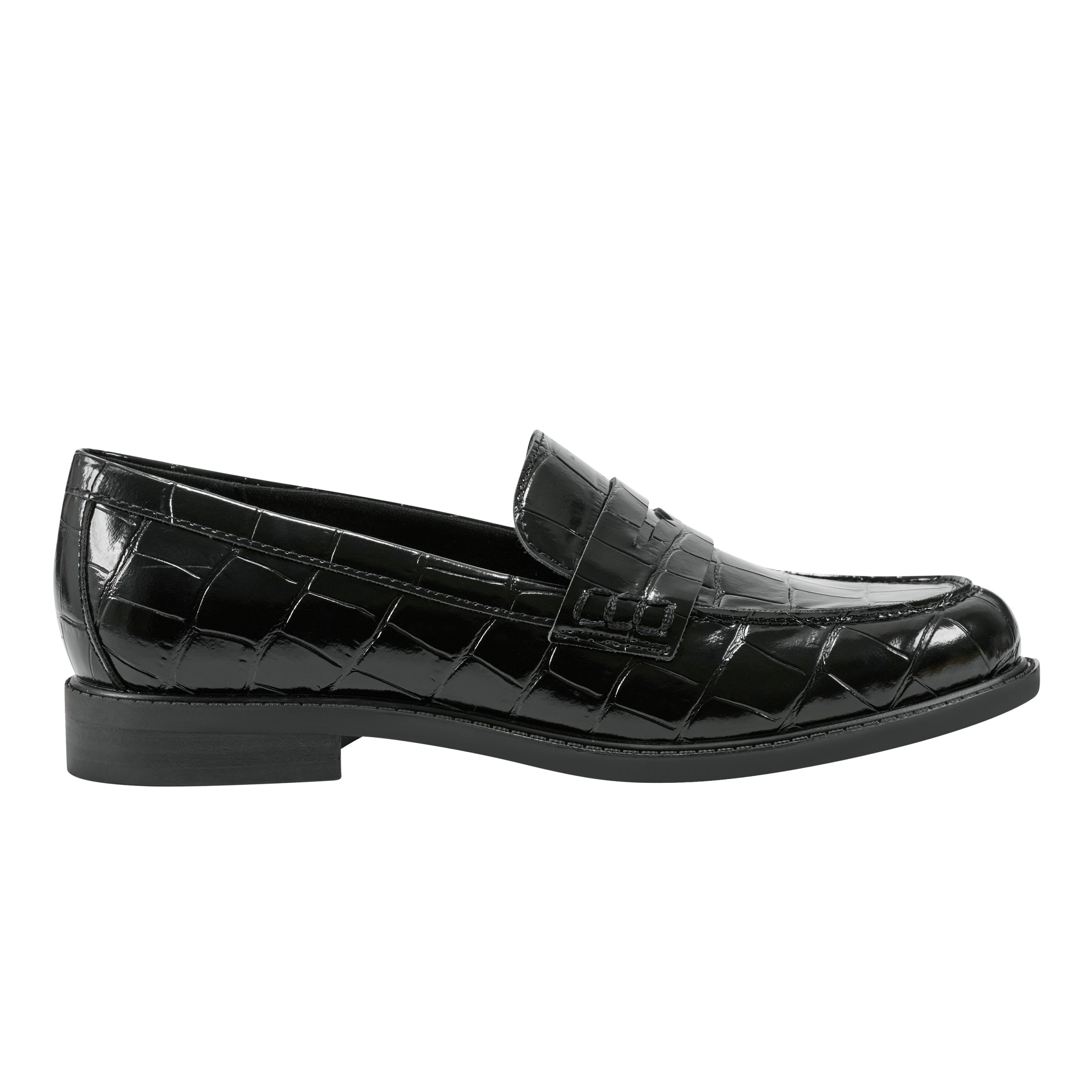 Marc Fisher Ilithia Loafer | Black Croco