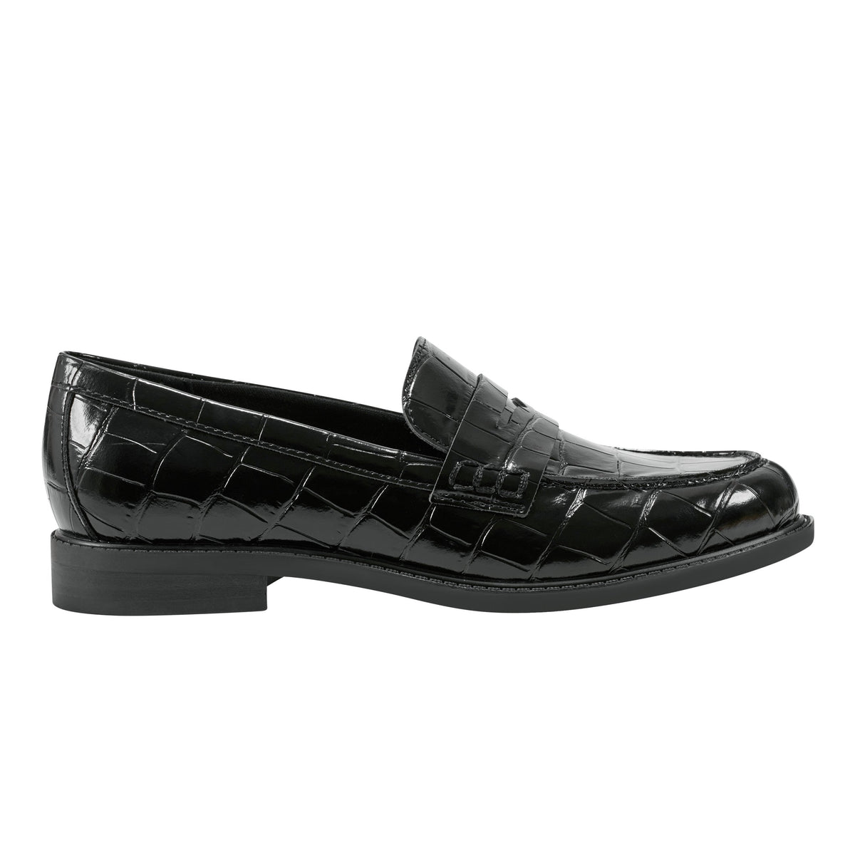 Marc Fisher Ilithia Loafer | Black Croco