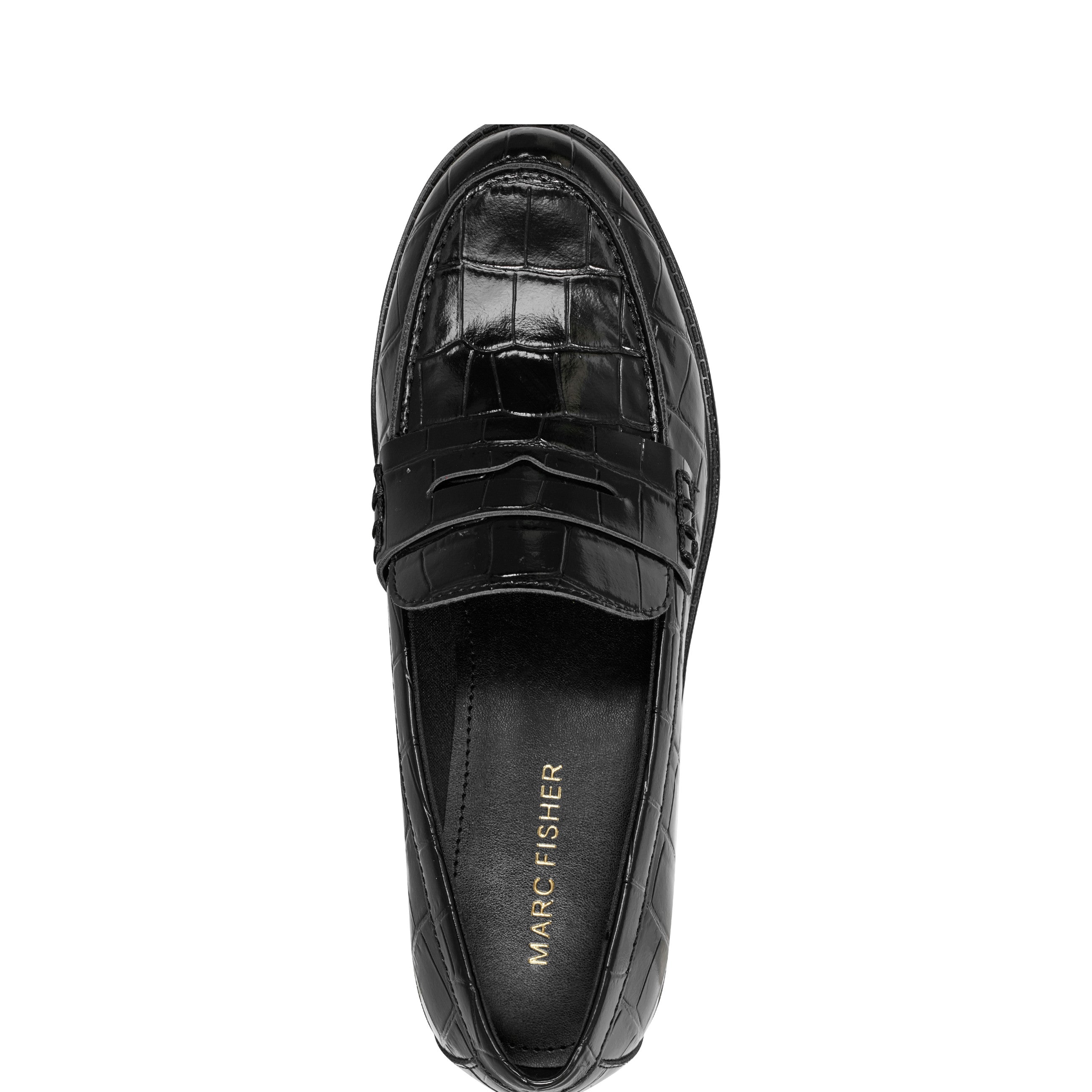 Marc Fisher Ilithia Loafer | Black Croco