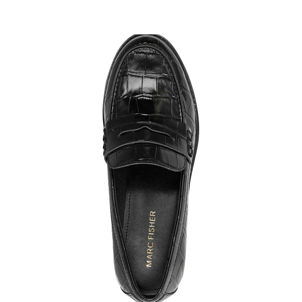 Marc Fisher Ilithia Loafer | Black Croco