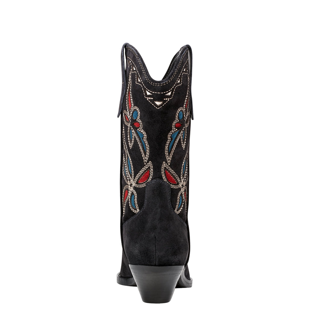 Marc Fisher Trista Western Boot | Dark Blue Suede
