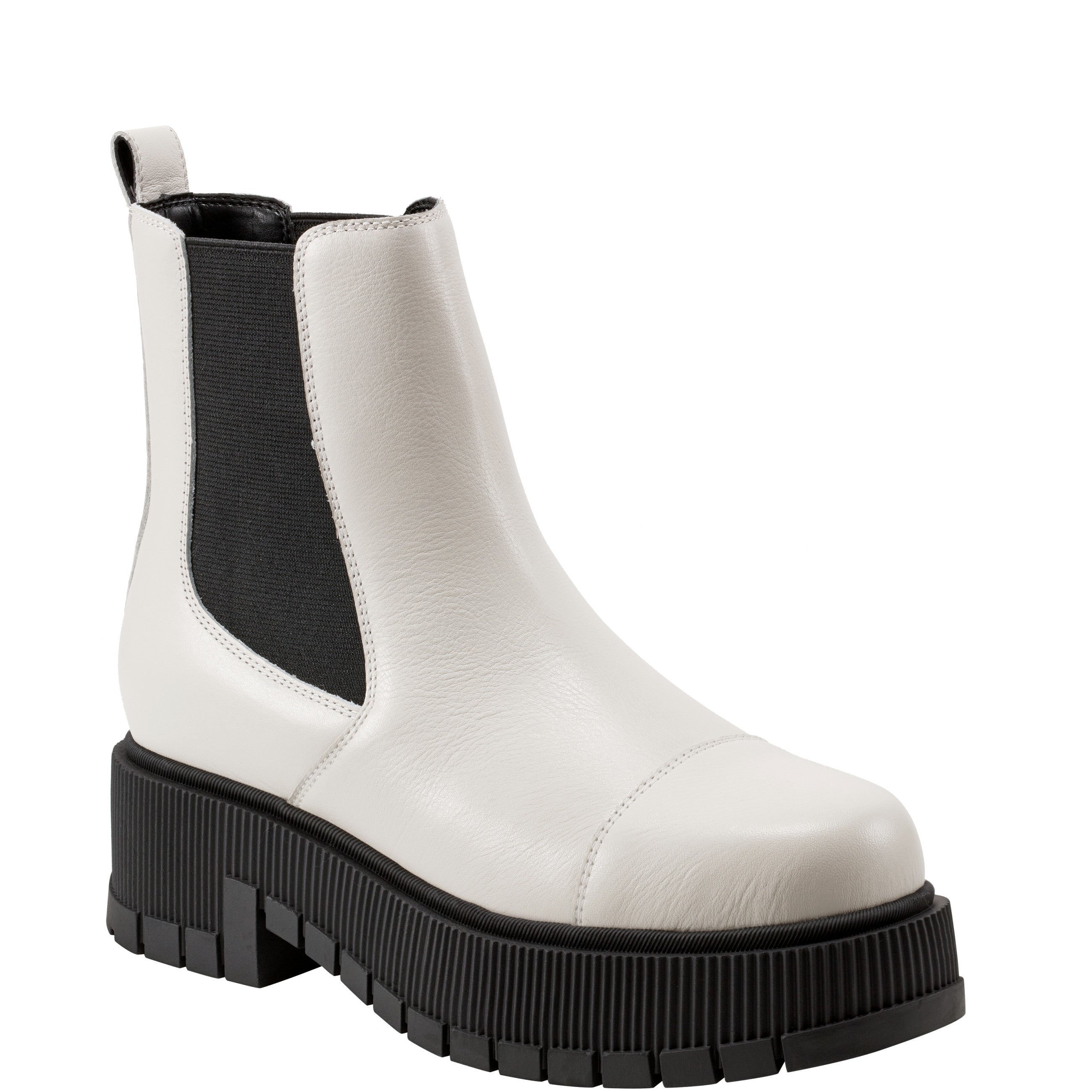 Marc Fisher Bermida Lug Sole Bootie | Chic Cream Leather