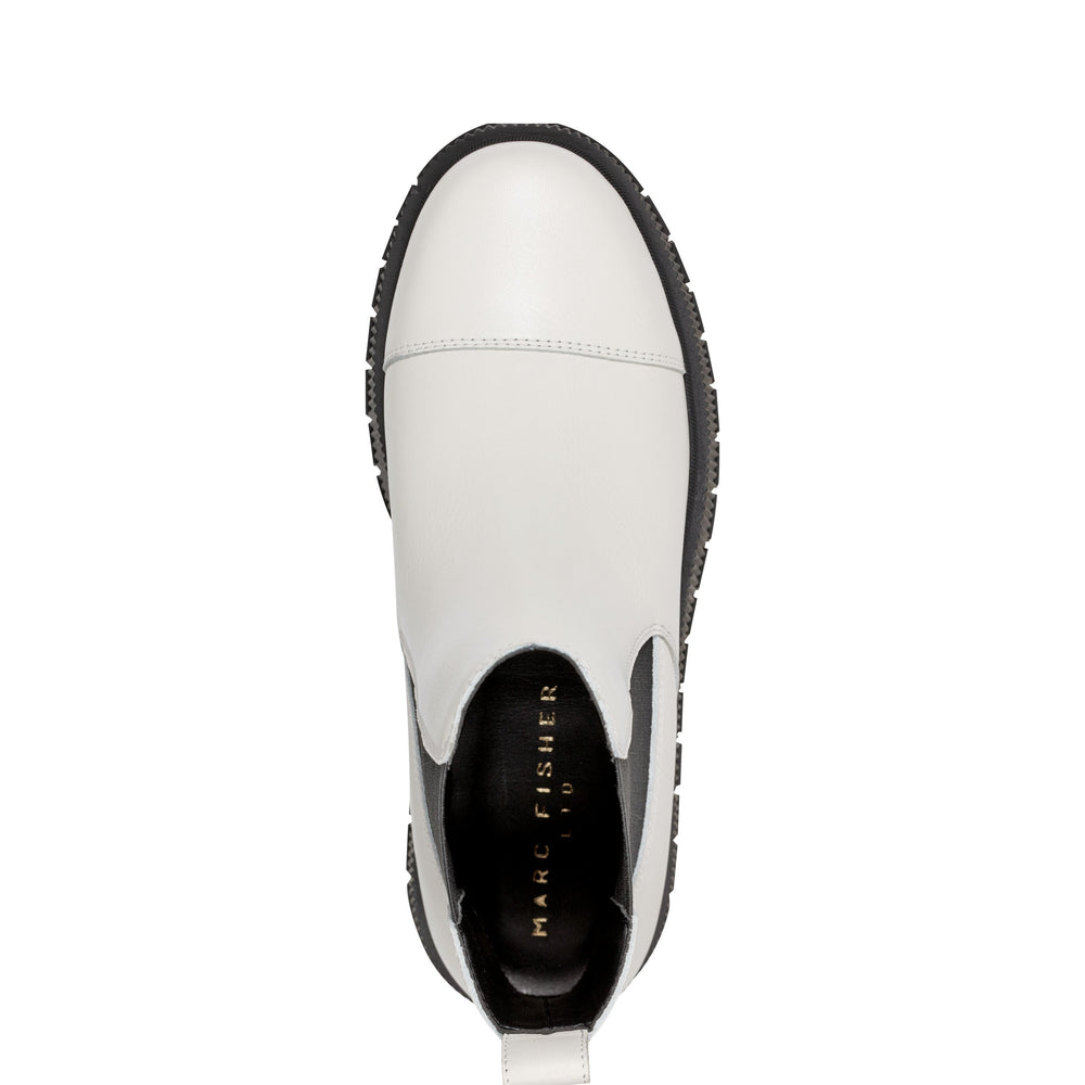 Marc Fisher Bermida Lug Sole Bootie | Chic Cream Leather