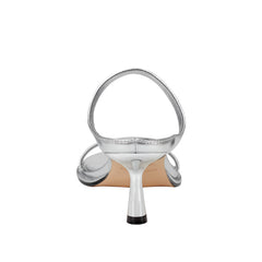 Marc Fisher Alonde Heeled Slide Sandal | Silver