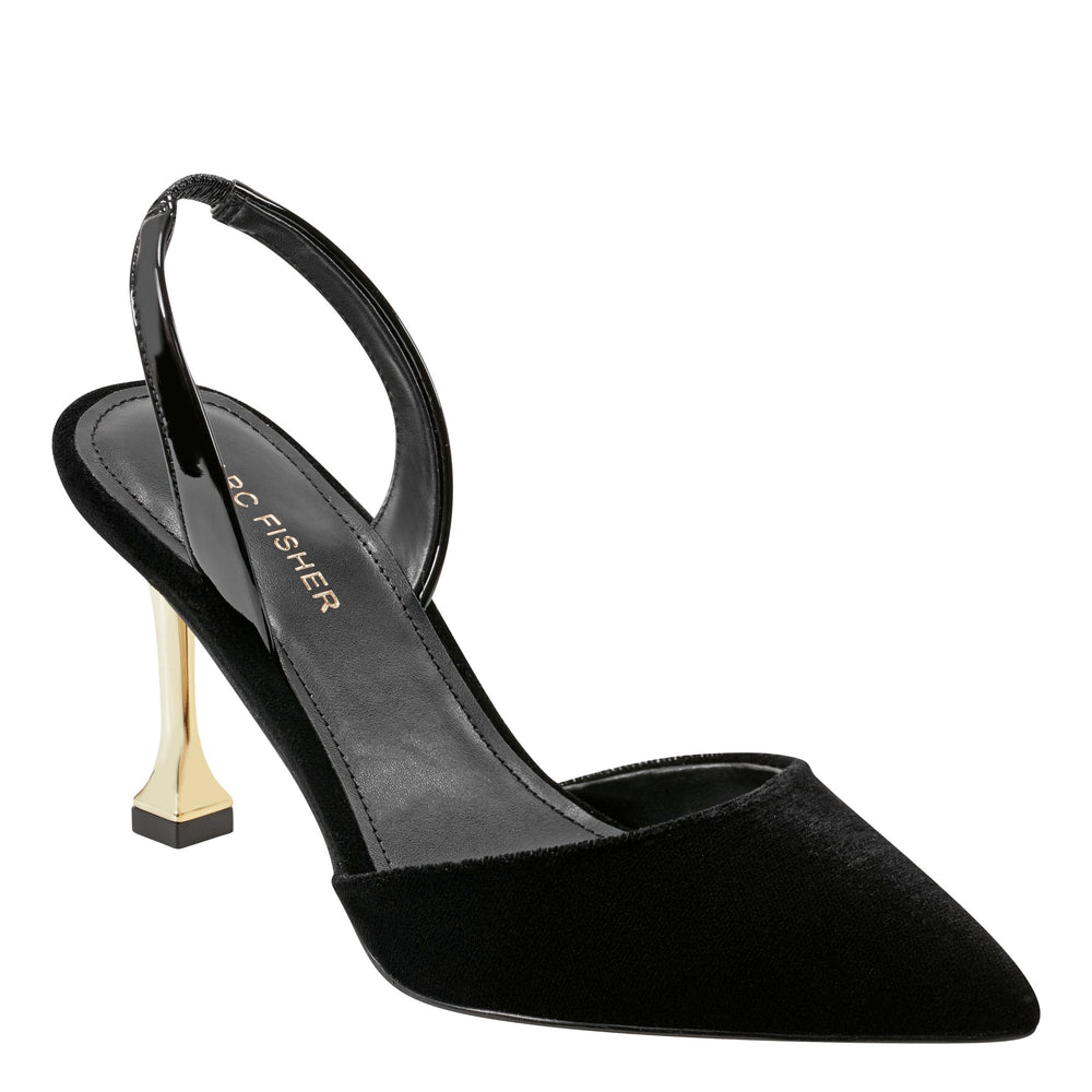 Marc Fisher Hadya Slingback Pump | Black Velvet