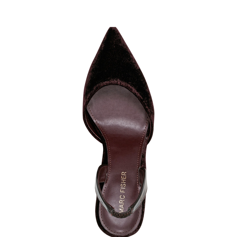 Marc Fisher Hadya Slingback Pump | Dark Red Velvet