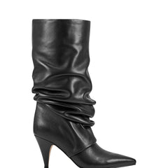Marc Fisher Paityn Scrunch Dress Boot | Black Leather