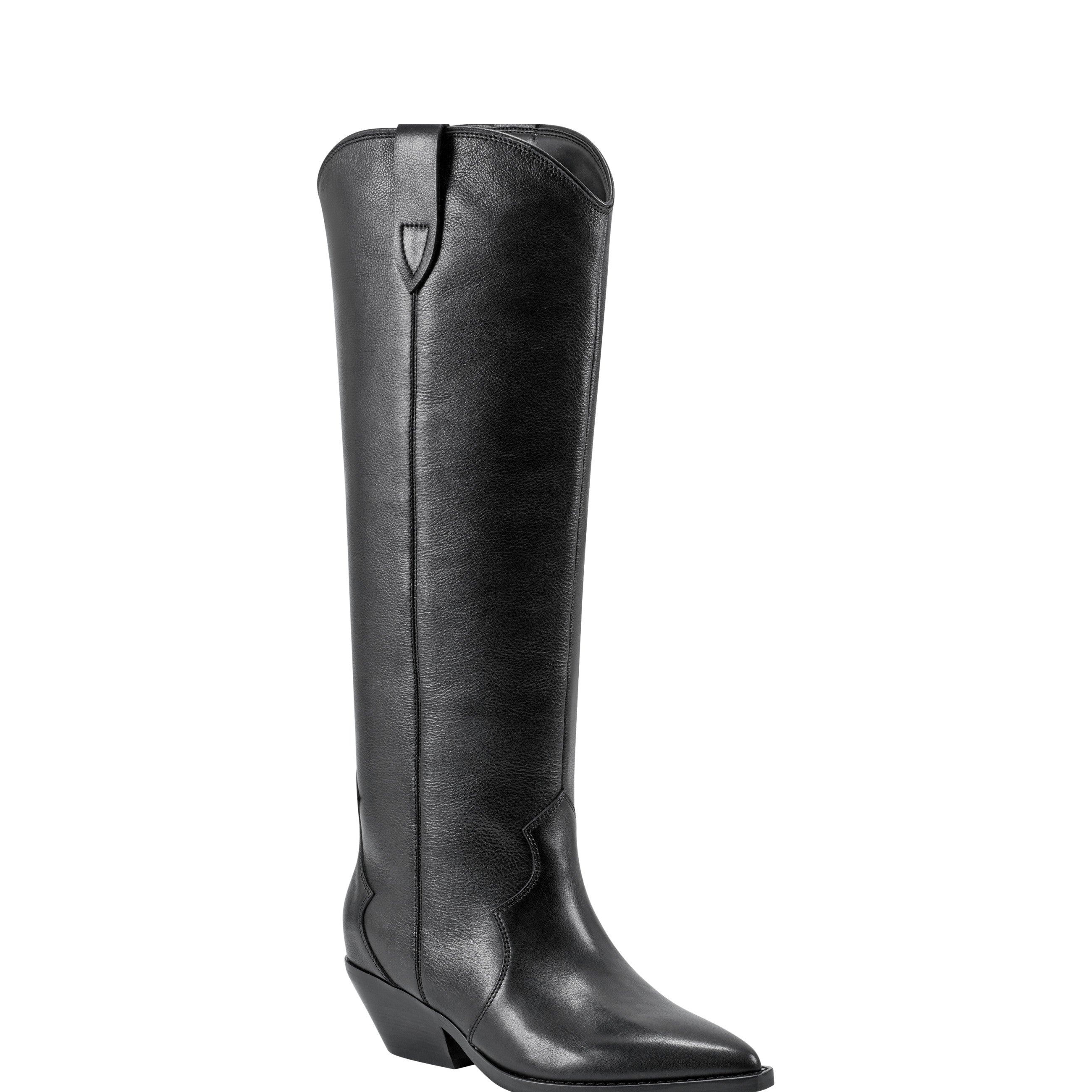 Marc Fisher Ander Western Boot | Black Leather