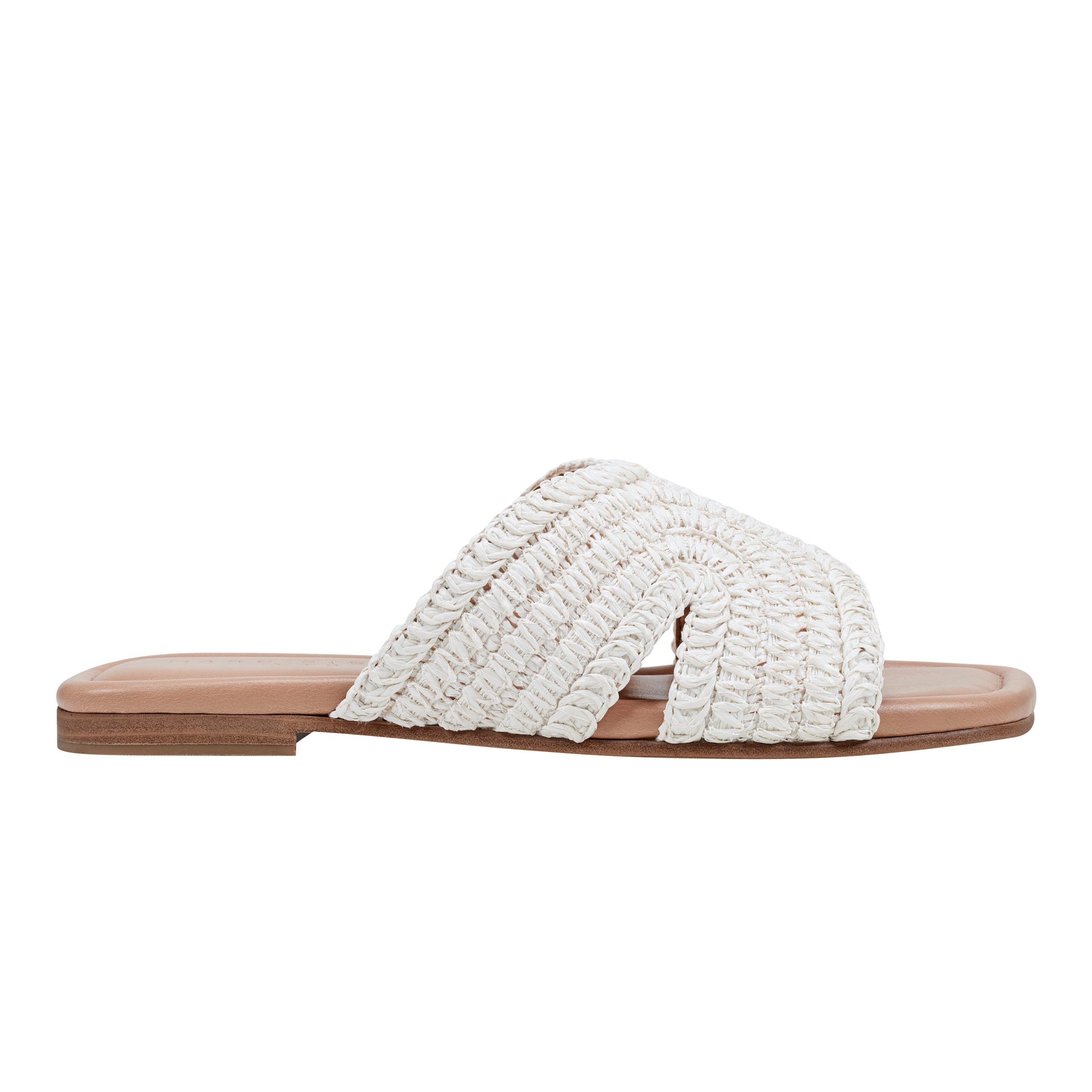 Marc Fisher Narda Flat Sandal | White