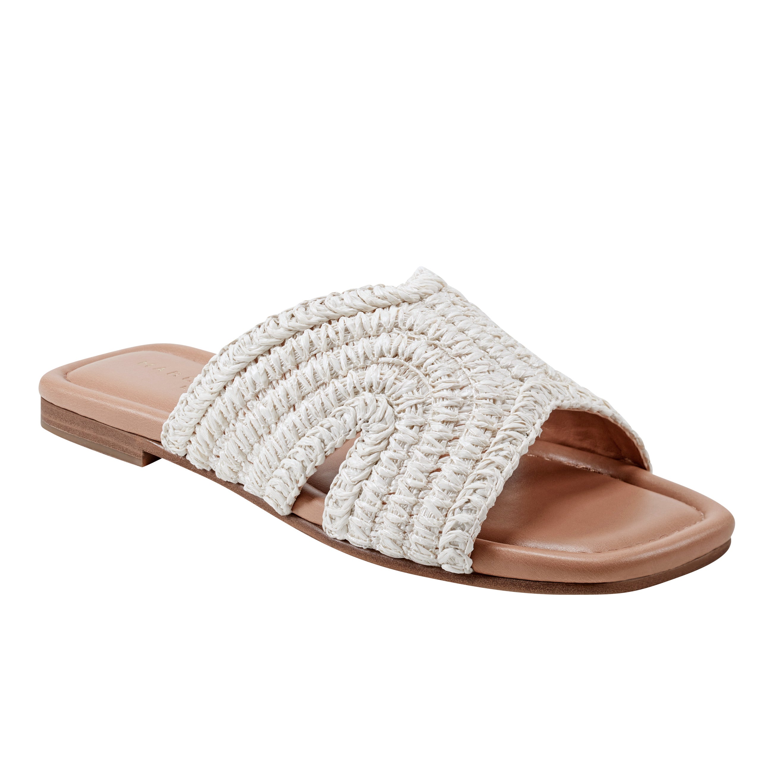 Marc Fisher Narda Flat Sandal | White