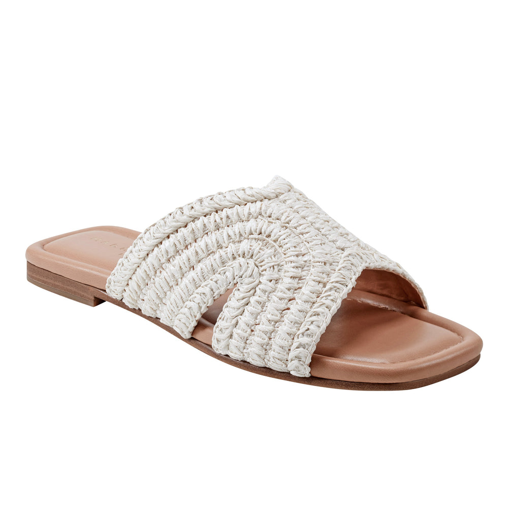 Marc Fisher Narda Flat Sandal | White