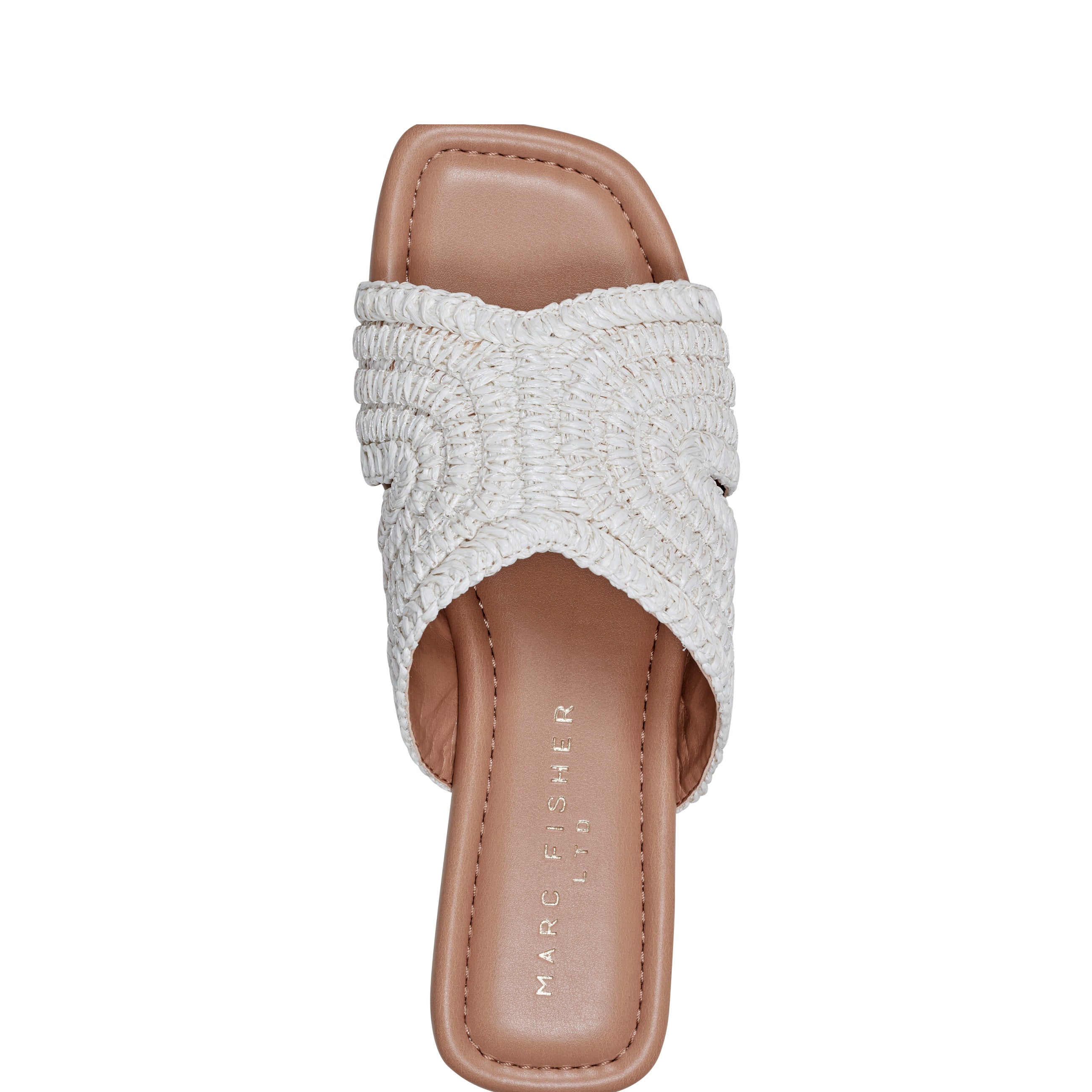 Marc Fisher Narda Flat Sandal | White