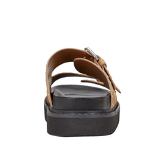 Marc Fisher Agusta Studded Slide Sandal | Light Natural Suede