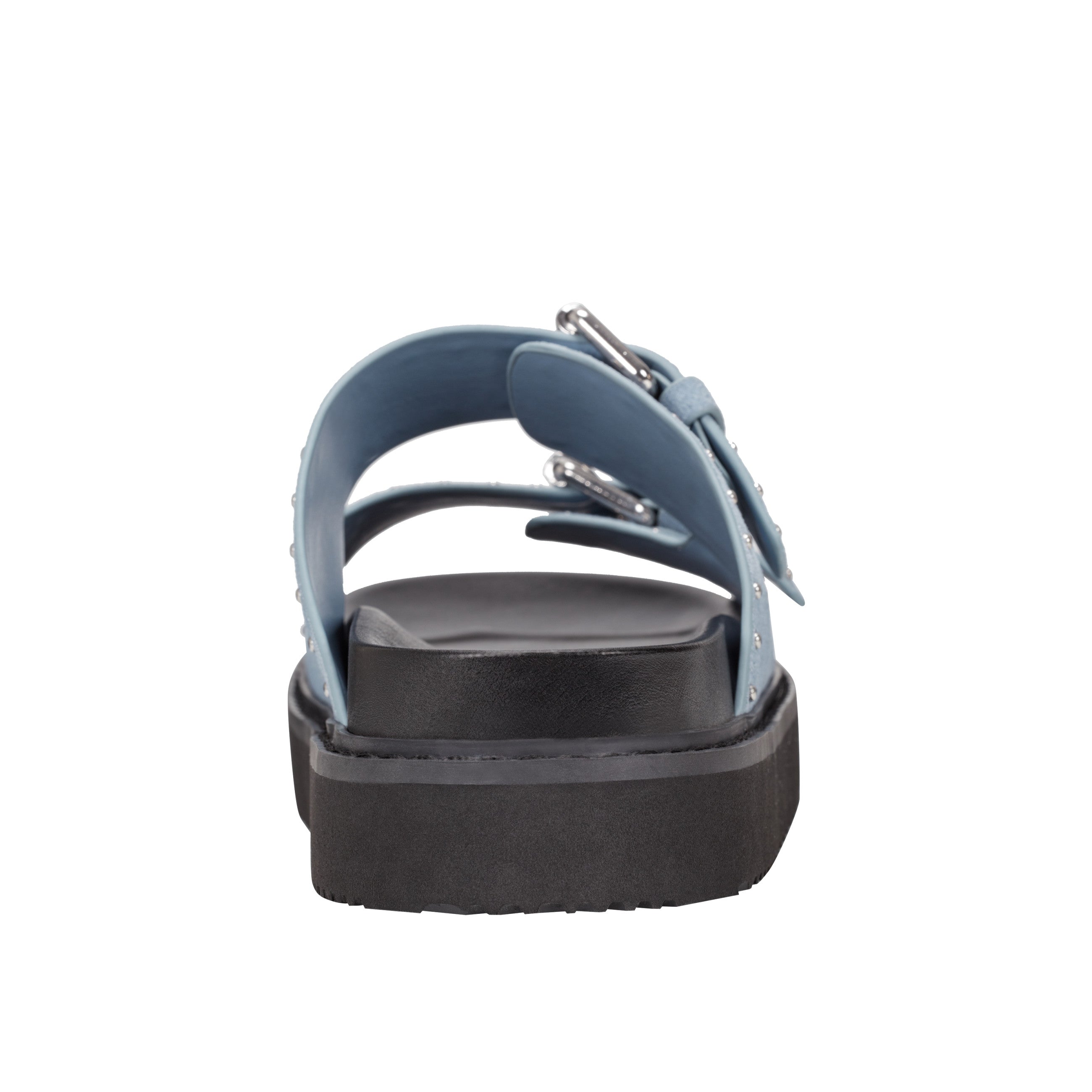 Marc Fisher Agusta Studded Slide Sandal | Medium Blue Suede