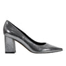 Marc Fisher Zala Block Heel Pointy Toe Pump | Pewter Leather