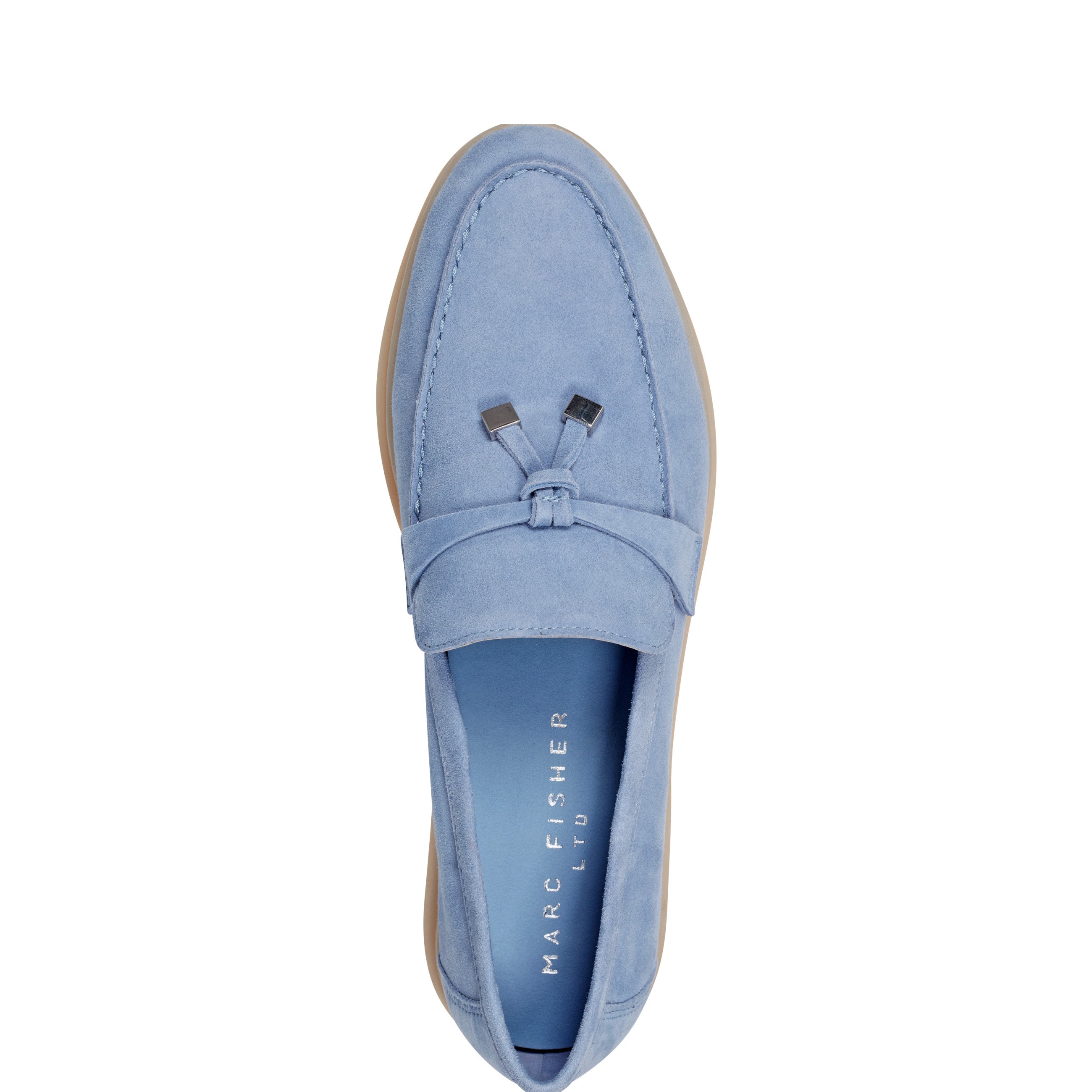 Marc Fisher Yanelli Casual Loafer | Light Blue Suede