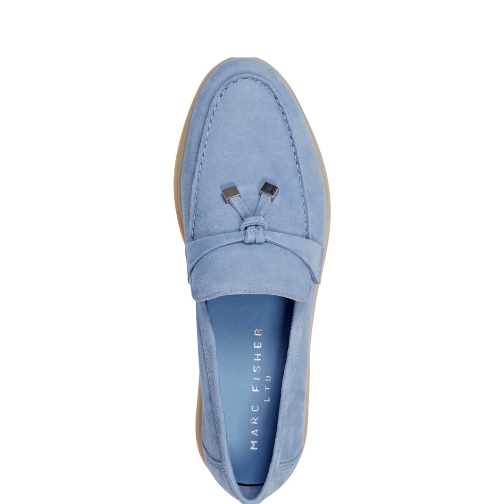Marc Fisher Yanelli Casual Loafer | Light Blue Suede