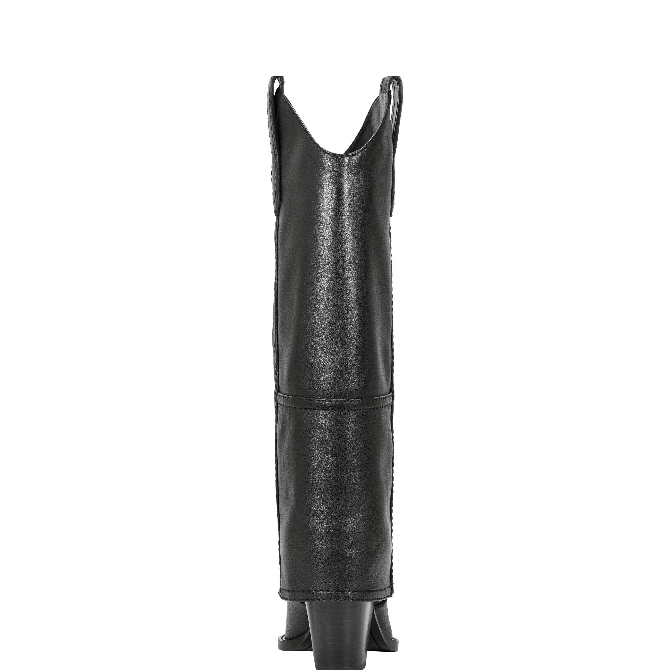 Marc Fisher Harlo Foldover Western Boot | Black Leather