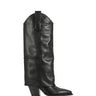 Marc Fisher Harlo Foldover Western Boot | Black Leather