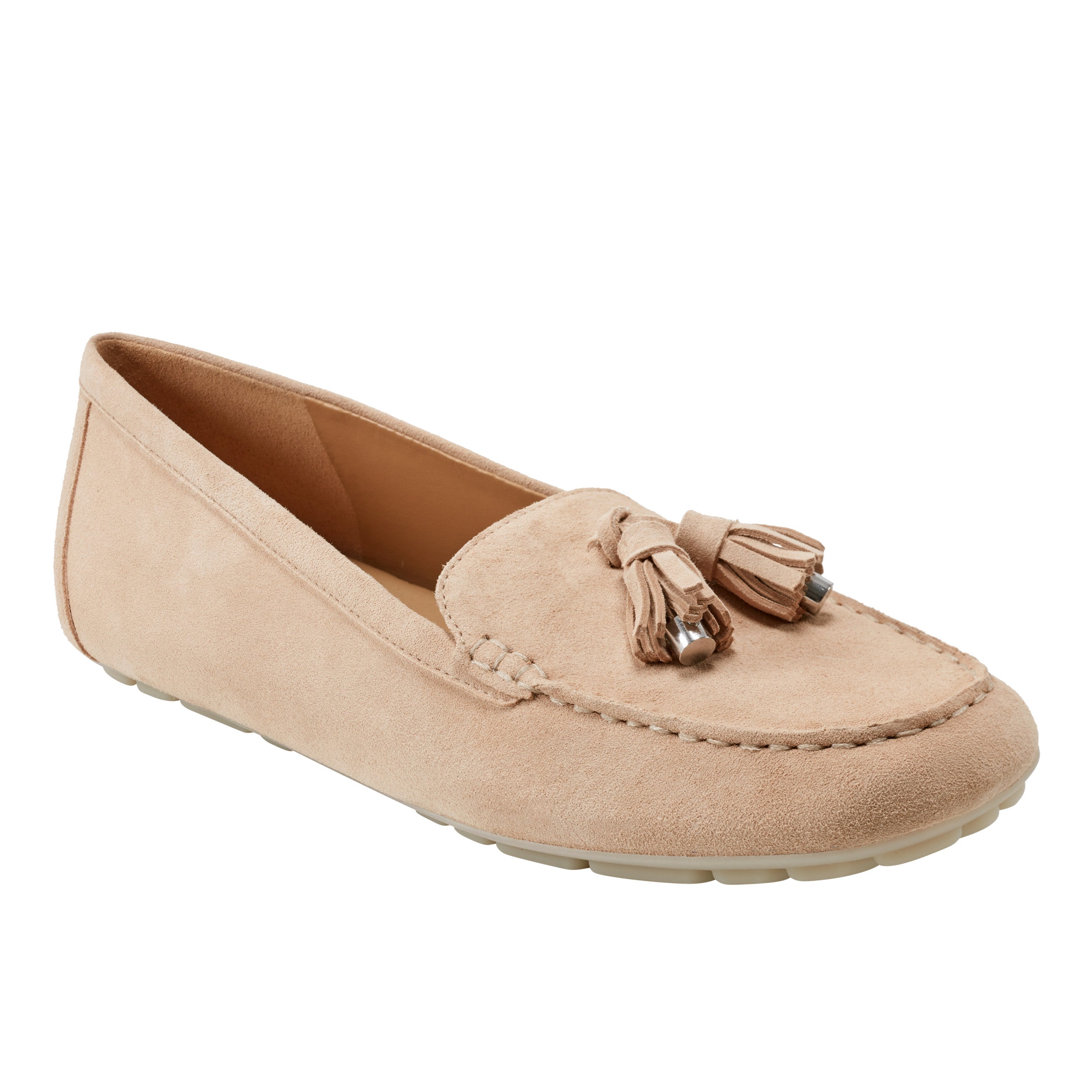 Marc Fisher Layney Casual Tassle Loafer | Natural Suede