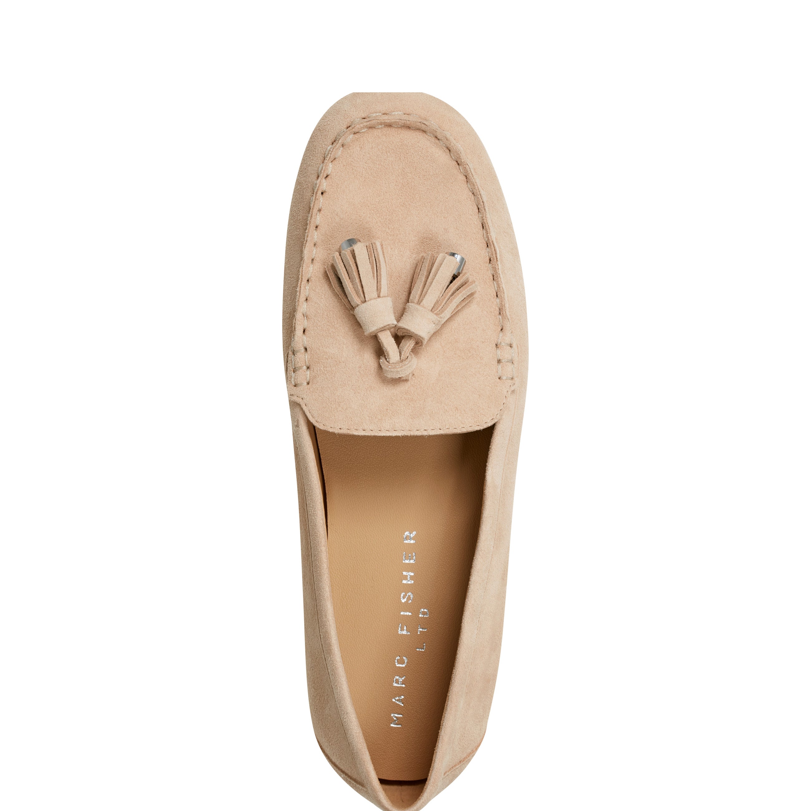 Marc Fisher Layney Casual Tassle Loafer | Natural Suede