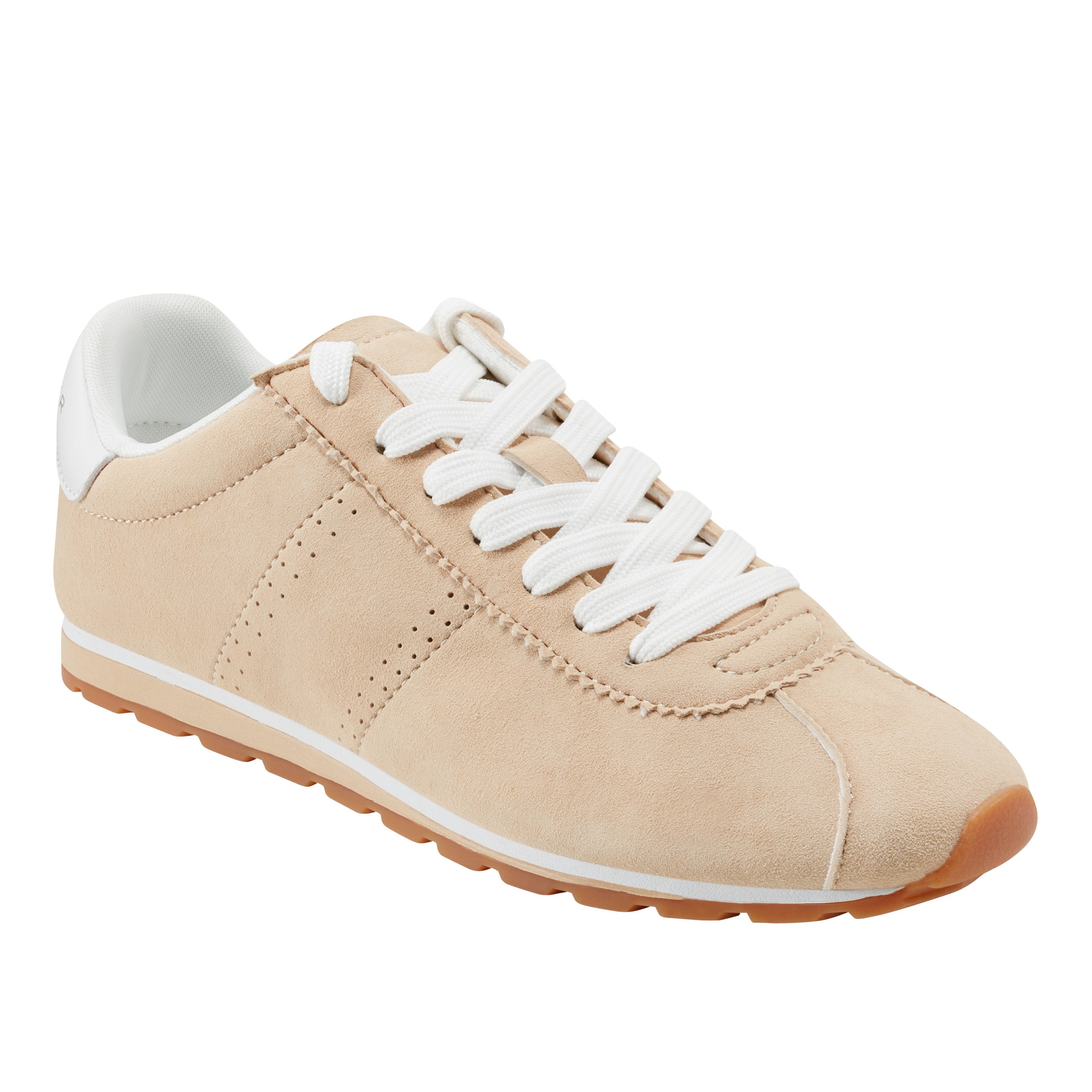 Marc Fisher Teddy Laceup Sneaker | Natural Suede