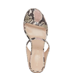 Marc Fisher Alonde Heeled Slide Sandal | Natural Snake