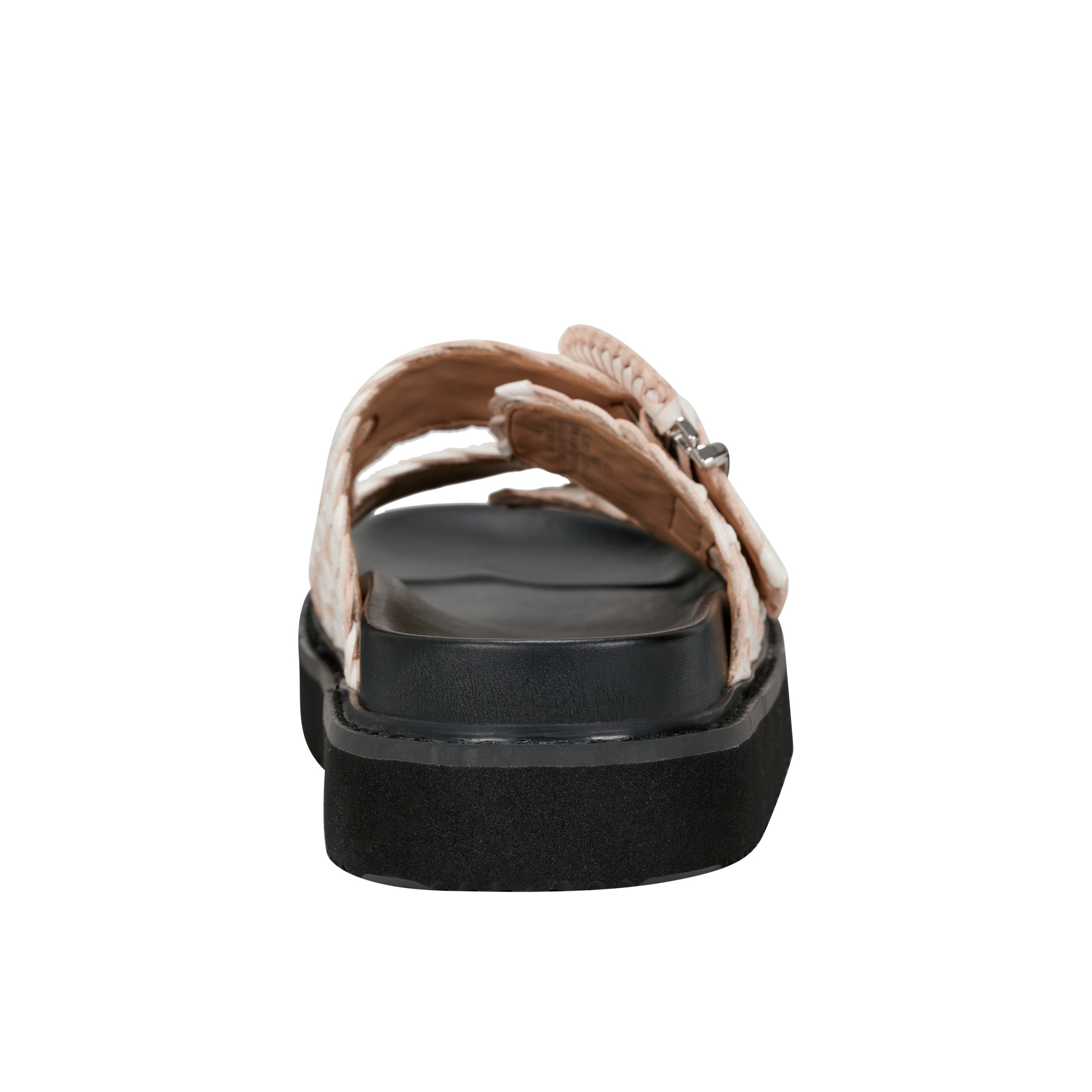 Marc Fisher Auggie Woven Footbed Sandal | White Leather