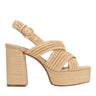 Marc Fisher Caddy Platform Sandal | Natural Raffia