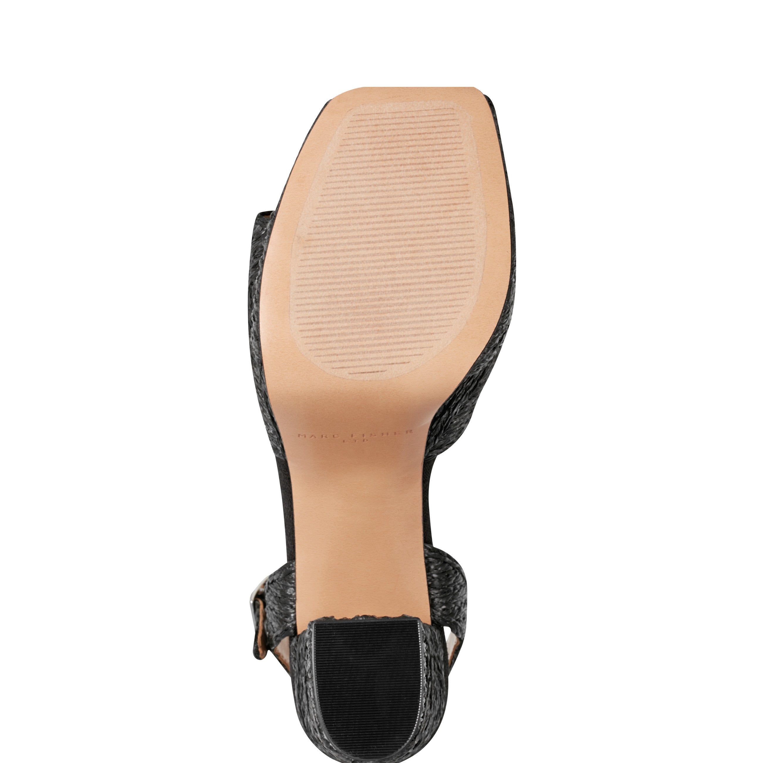 Marc Fisher Calyn Platform Sandal | Black Raffia