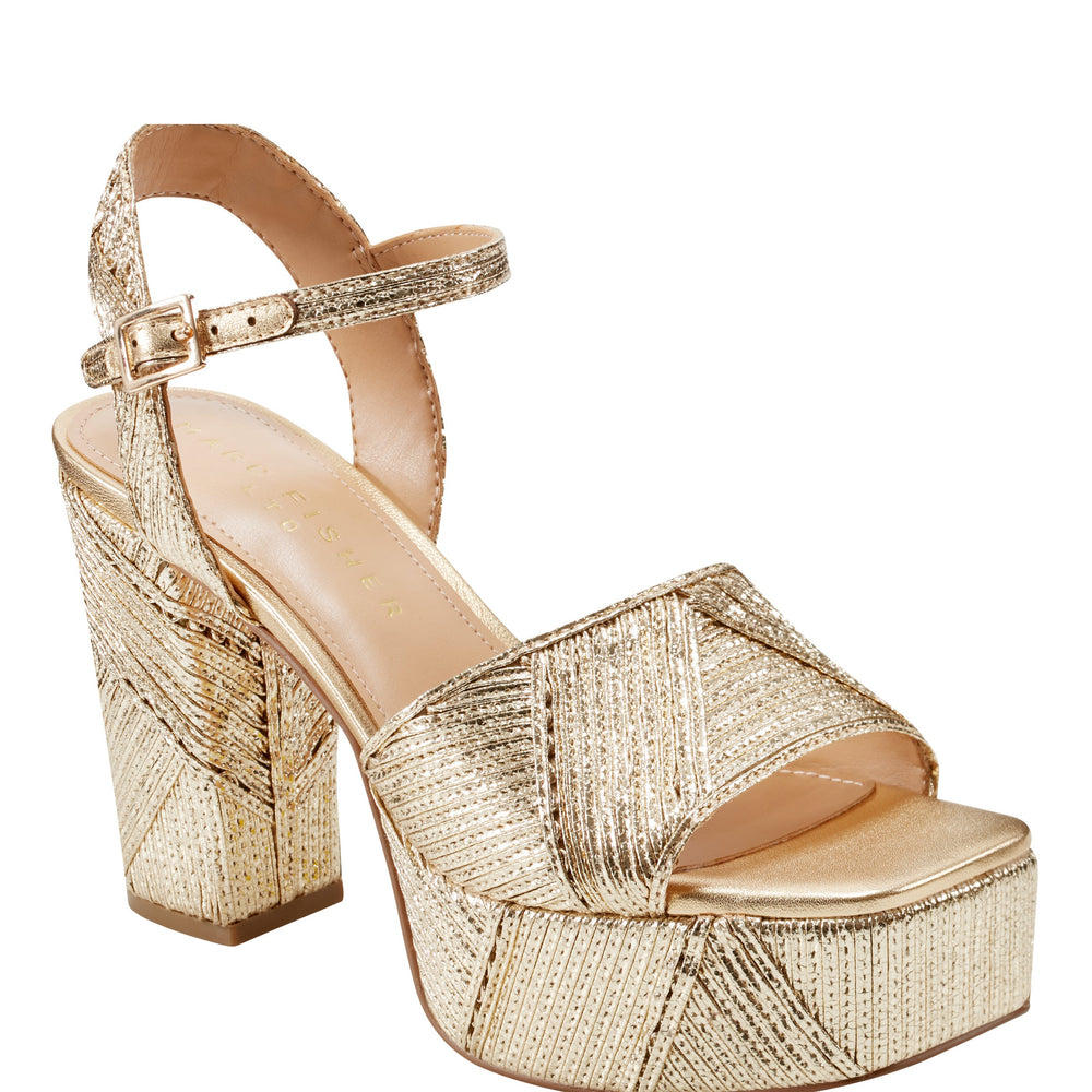 Marc Fisher Calyn Platform Sandal | Gold
