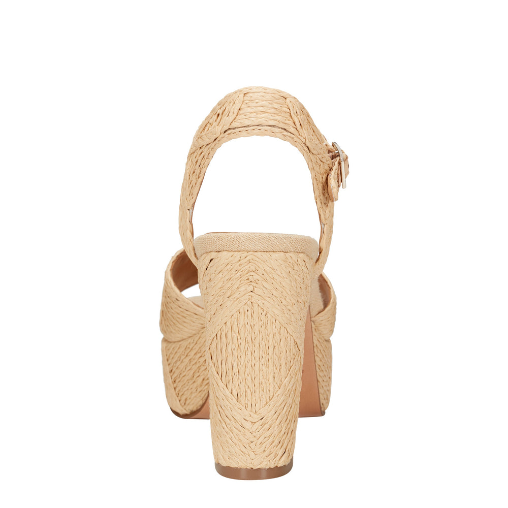 Marc Fisher Calyn Platform Sandal | Natural Raffia