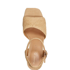 Marc Fisher Calyn Platform Sandal | Natural Raffia